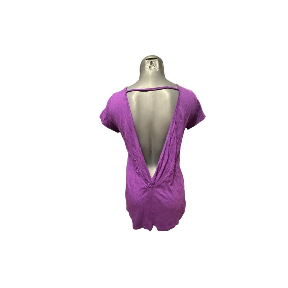 Soffe open back short sleeve t shirt Small purple